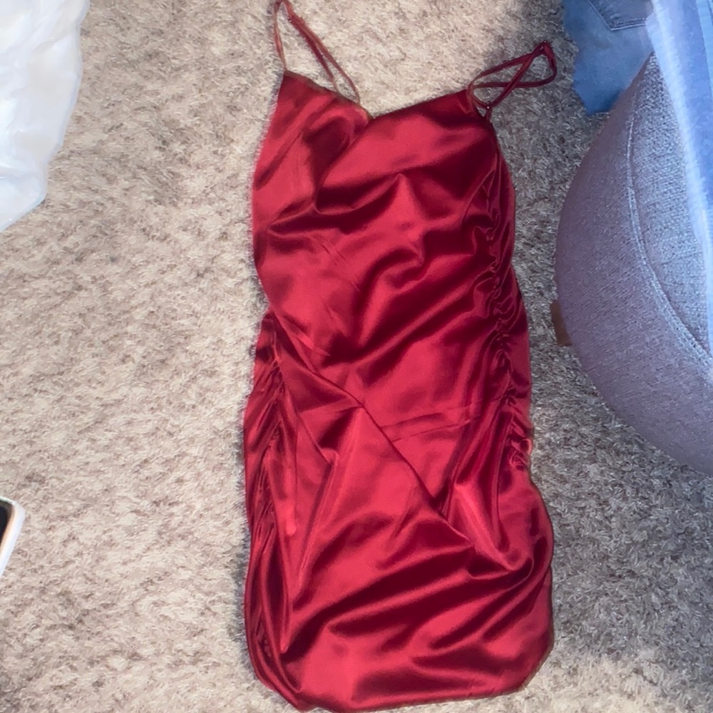 a maroon dress, size medium